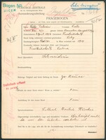 Applicant: Tabakin, Liebe; born 3.4.1893 in Friedrichstadt (Latvia); single.