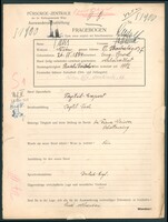 Applicant: Taus, Rudolf; born 26.9.1884 in Uherský Brod (Czech Republic); married.