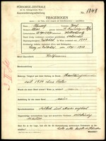Applicant: Taussig, Josef; born 13.4.1890 in Kolleschowitz; married.