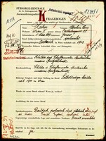 Applicant: Zohn, Abraham Leon; born 1.3.1884 in Janow; married.