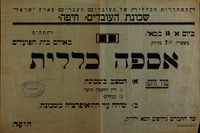 תתקים באולם בית הפועלים אספה כללית – הספרייה הלאומית