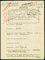 Applicant: Kurland, Abraham Sucher; born 5.12.1896 in Bedzin (Poland); married.
