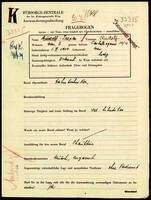 Applicant: Trepler, Rudolf; born 1.4.1904 in Vienna (Austria); single.
