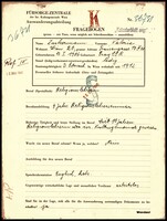 Applicant: Zuckermann, Valerie; born 13.1.1906 in Prague (Czech Republic); single.