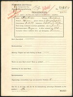 Applicant: Kubies, Josephine; born 8.10.1877 in Boskovice (Czech Republic); married.