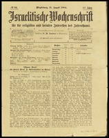 Zeitungsausschnitte zu Zunz' 90. Geburtstag 1884, zu seiner Beerdigung 1886 und zur Feier seines 100. Geburtstages.