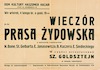 WIECZOR - PRASA ZYDOWSKA – הספרייה הלאומית
